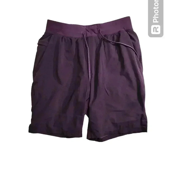 Lululemon T.H.E. Short *Luxtreme Liner 9"Heathered Texture Printed Dark Adobe - Picture 6 of 8